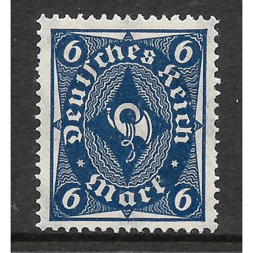 GERMANY 1921 6M BLUE POSTHORN U/M MINT
