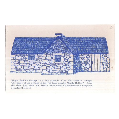 KING'S STABLE'S COTTAGE, CULLODEN MOOR, CANMORE, unused vintage postcard =