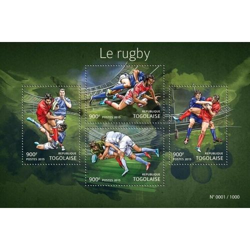 TOGO 2015 SHEET MNH RUGBY SPORTS DEPORTES 4