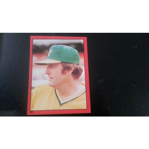 1982 Topps Stickers Card # 223 Jim Spencer Excellent (5) Oakland Athletics