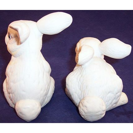 Vintage Pair of Bunny Rabbits, Wildlife Collection by Jonathon Byron Arnart 1982