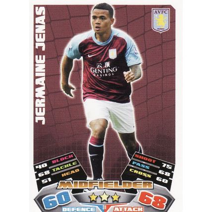 Match Attax 2011/2012 31 Jermaine Jenas Aston Villa