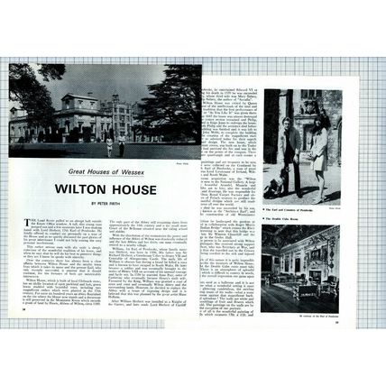(6184) Wilton House Lord Herbert Earl of Pembroke - 1969 Article