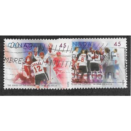 CAN 1997 (SET) '25TH ANN OF USSR - CANADA ICE HOCKEY'(2v) FINE USED (EBID71-505)