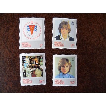 British Antarctic 1982 21st Birthday of Diana Princess of Wales set mint stamps