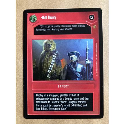Star Wars CCG: Jabba's Palace Limited # Hutt Bounty (A) dark 1998 decipher