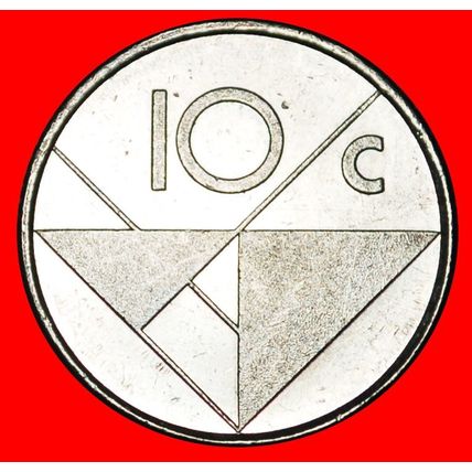 NETHERLANDS (1986-2019): ARUBA ★ 10 CENTS 1987 MINT LUSTRE★LOW START★NO RESERVE!