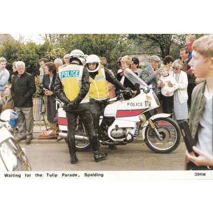 Spalding Police Waiting For The Tulip Parade Rally Lincolnshire Postcard