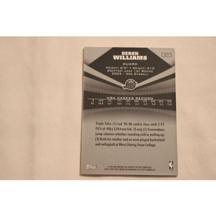 Deron Williams 2006/07 Topps Triple Threads NO. 27 055/899