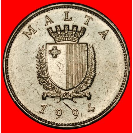 Ⰶ BIRD (1991-2007): MALTA ★ 1 POUND 1994! MINT LUSTRE! ★LOW START★NO RESERVE