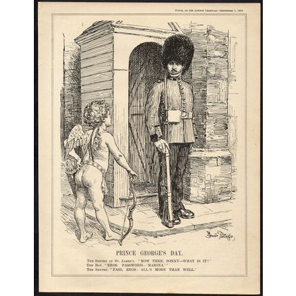 PRINCE GEORGE’S DAY 1934 John Bernard Partridge PUNCH CARTOON PAGE