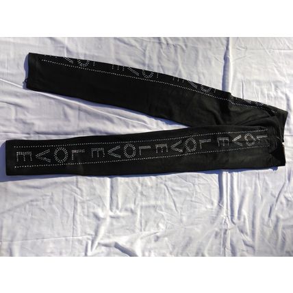Bobbie Brooks Ladies S/M Black Legging Pants Word LOVE In Rhinestones NWT!
