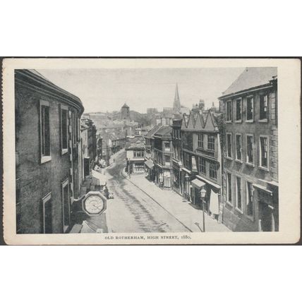 High Street in 1880, Old Rotherham, Yorkshire, c.1905 - Pictorial Postcard