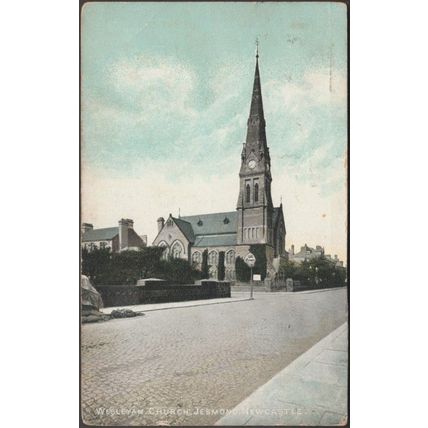 Wesleyan Church, Jesmond, Newcastle, 1919 - Denholm Brash Postcard