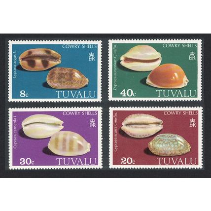Tuvalu Cowrie Shells 4v 1980 MNH SG#139-142