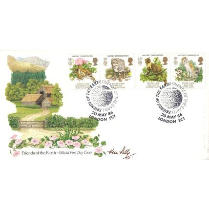 Friends Of The Earth Kenneth Lilly Wildlife Artist Hand Signed 1986 FDC