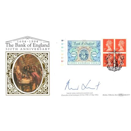 Norman Lamont Chancellor Of The Exchequer Bank Of England Hand Signed FDC