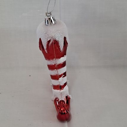 NEW Lot 6 ELF LEGS 5" Christmas ORNAMENTS Holiday Time Decor Feet Socks Shoes