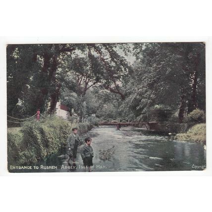 Entrance to Rushen Abbey Postcard Isle of Man IOM Liver Series