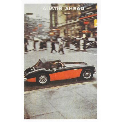 Postcard Austin Healey 3000 Sports Motor Car 1960 Advert - Nostalgia