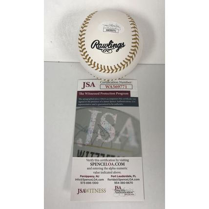 Dale Murphy Signed Autographed Gold Glove Major League (OML) Baseball : JSA COA