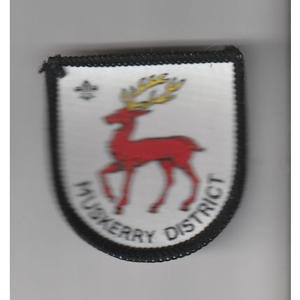 Scout Badge Ireland - Muskerry District - White Back (BY151)