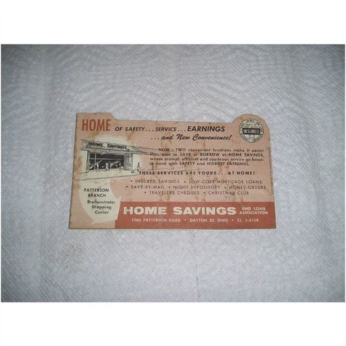 Very Rare Home Savings and Loan Dime Saver. Dayton 2, Ohio. zorfd2