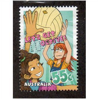 AUS 2009 55c 'LETS GET ACTIVE' FINE USED (EBID29-082)