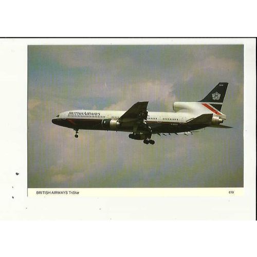 Aviation BRITISH AIRWAYS TRISTAR Postcard by Dennis (619)