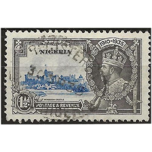 Nigeria 1935 SG31 1 1/2d Ultramarine & Grey Silver Jubilee Fine Used . ..