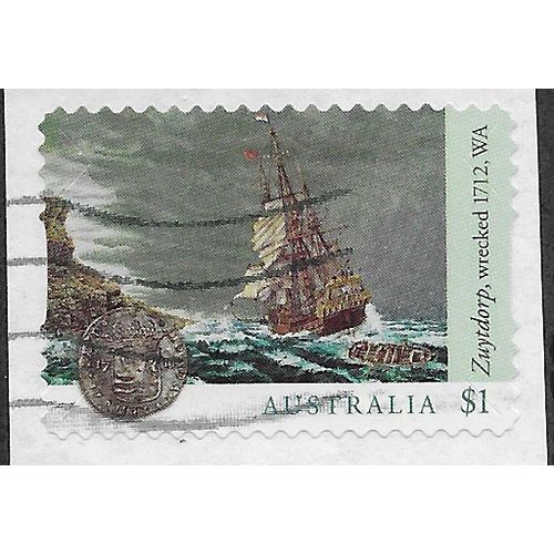 AUS 2017 $1.00 (S/A) 'SHIPWRECKS -ZUYTDORP' ON PAPER FINE USED (EBID25-846)