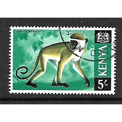 KENYA 1971 5s SAVANNA MONKEY SG 33 FINE USED#