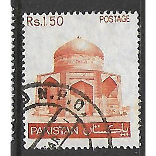 PAKISTAN 1978 MAUSOLEUM OF IBRAHIM 1R.50 ORANGE SG 476 FINE USED