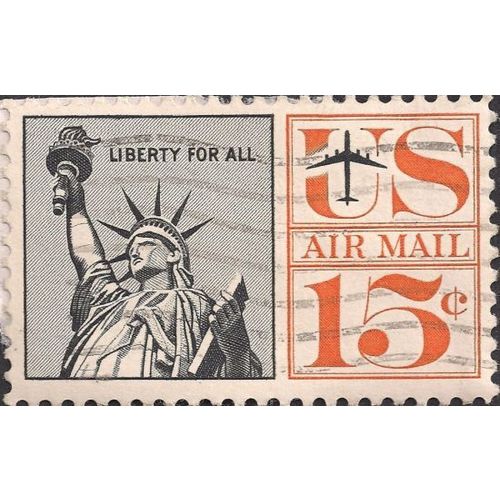 USA, Airmail, Liberty's Torch, orange 1967, 15c