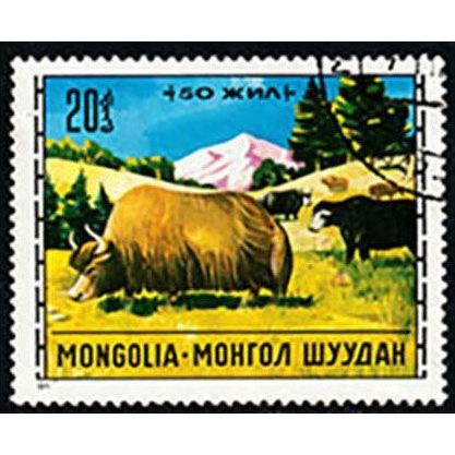 Mongolia 1971 Animals Livestock 20M Used Stamp