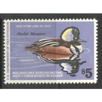 RW45 $5 Hooded Merganser Drake Very Fine MNH B0321