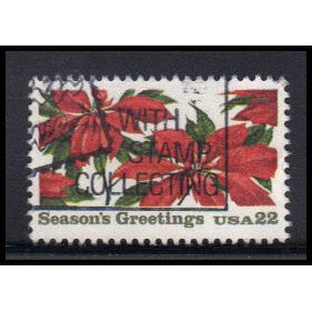 Used 2166 22c Poinsettia Plants Very Fine KA7659