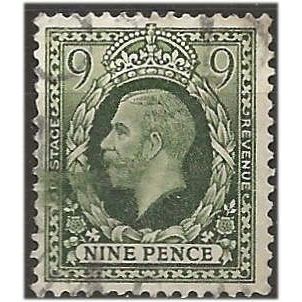 1934 SG447 9d Deep Olive-Green Photogravure Fine Used . ..
