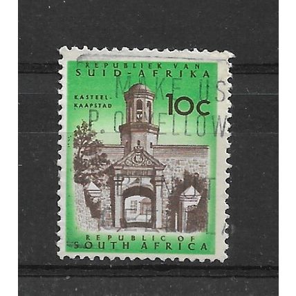 SouthAfrica.SG206 10c Cape Town Castle Entrance.Type Unchecked.Fine Used.Sept21j