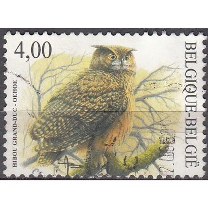 Belgique 2004 Michel 3322 O Cote (2008) 1.30 € Hibou grand-duc Cachet rond