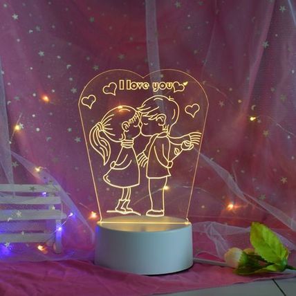 Multicolor LED Lampe im "I love you" Design 7 Farben- Fernb.