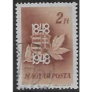 Mi 1008: 2 Ft. carmine-brown Centenary of the 1848 Revolution, wmk. XI