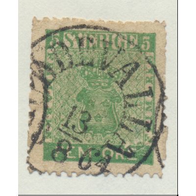 Sweden Stamp Scott #6, Used