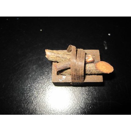 Dollhouse Miniature Fire Logs with Basket