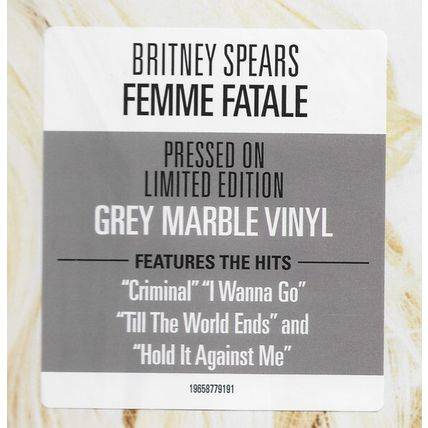 Britney Spears Femme Fatale (Limited Edition, Grey Marble Colored Vinyl) [Import