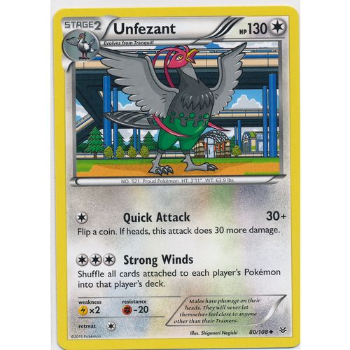 Pokemon Roaring Skies #80/108 Unfezant