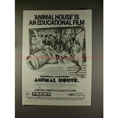 1979 Animal House Movie Ad - John Belushi - NICE!!