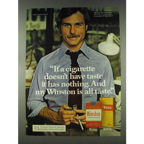 1978 Winston Cigarettes Ad - All Taste