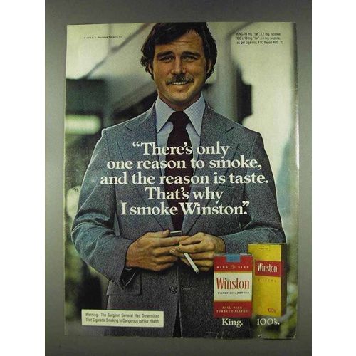 1978 Winston Cigarettes Ad - One Reason to Smoke