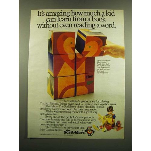 1983 Scribbler's Puzzle Blocks Ad - It's Amazing How Much a Kid Can Learn